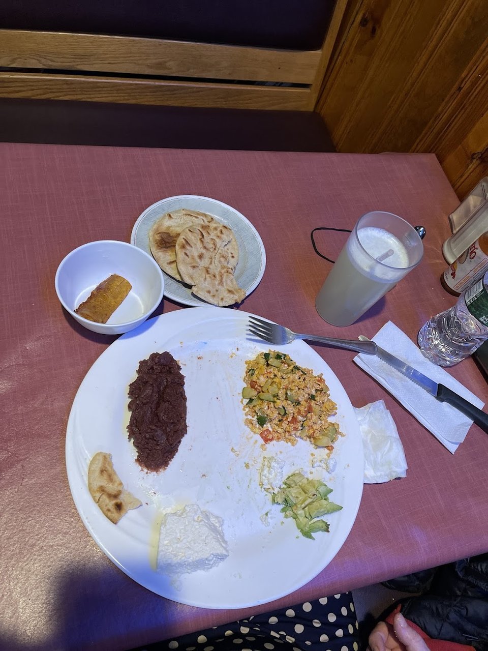 Restaurant menu featuring fish, pork, and ceviche.